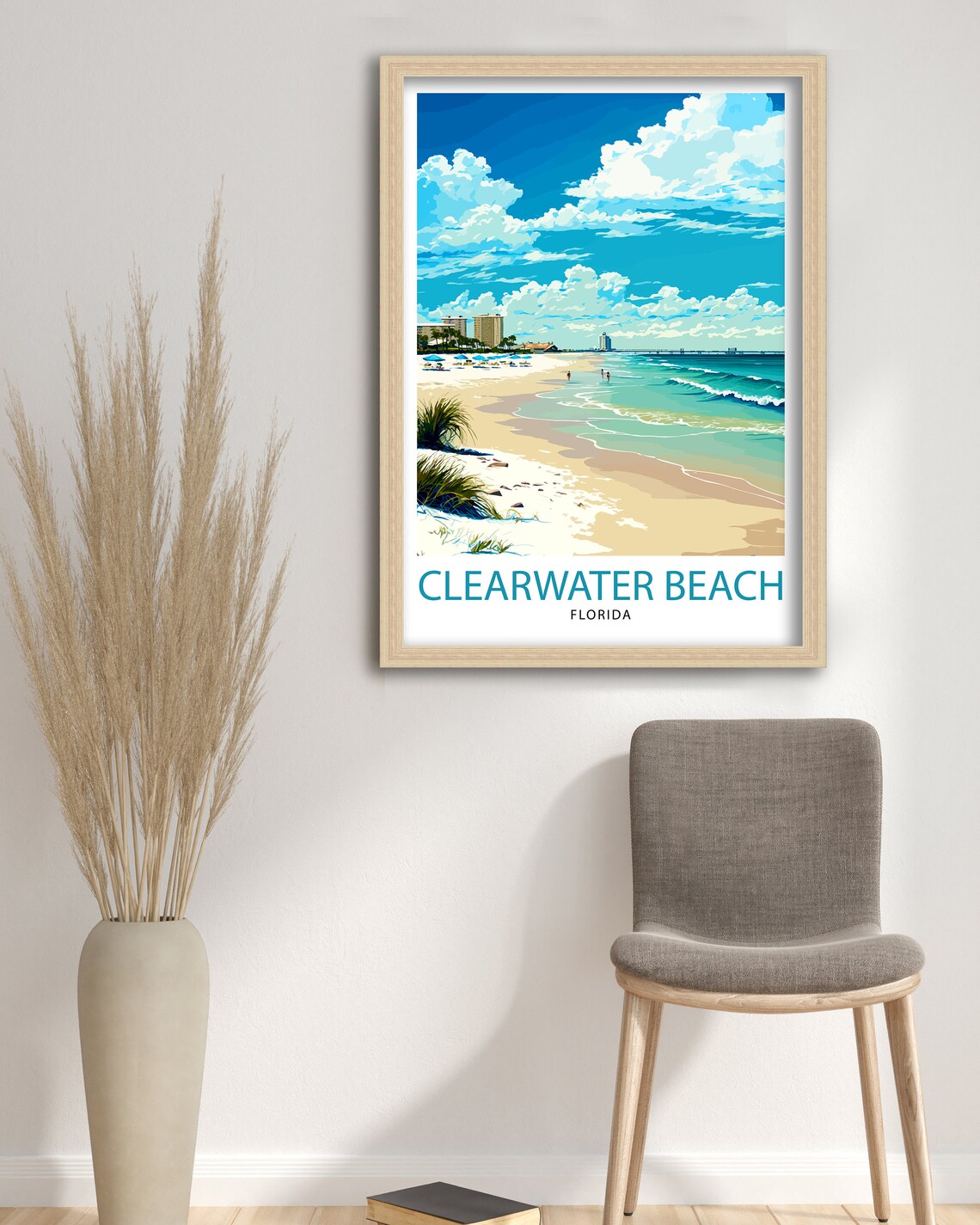 Clearwater Beach Florida Travel Poster, Home Decor - Image 3