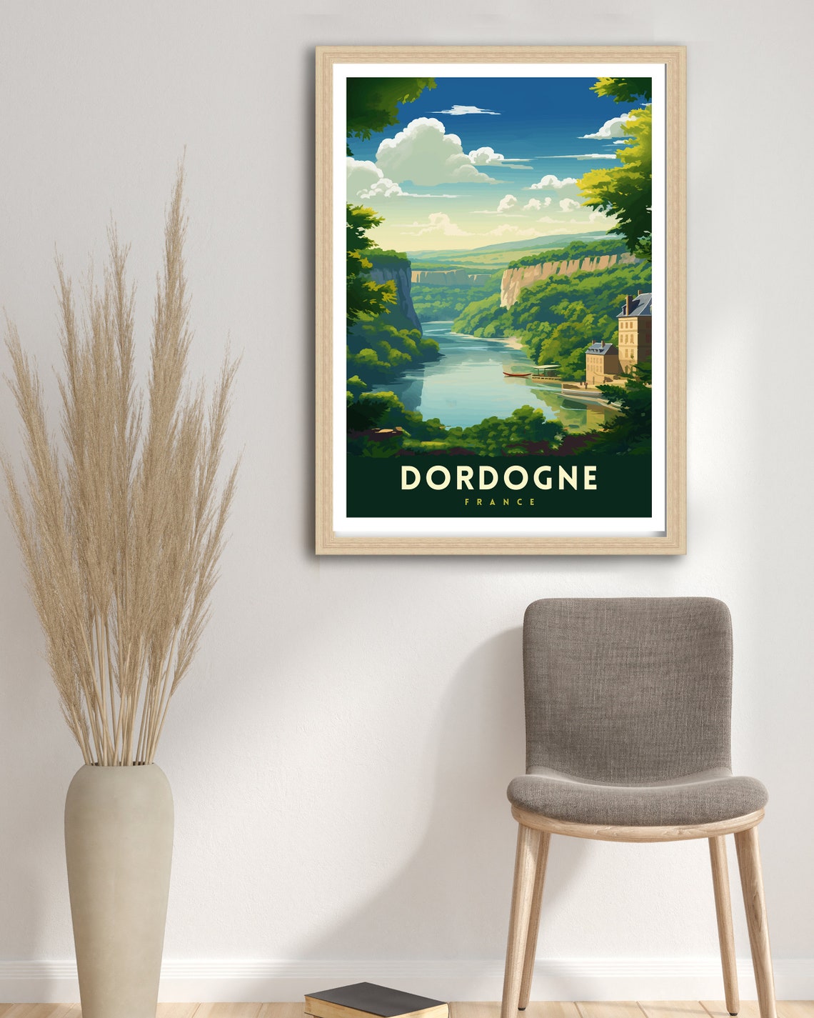 Dordogne France Travel Print Dordogne Wall Decor Dordogne Poster France Travel Prints Dordogne Art Print Dordogne Illustration Dordogne - Image 3