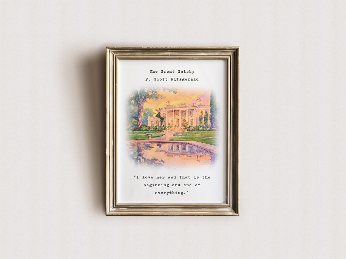F. Scott Fitzgerald Literary Quote Art Print, Minimalist - Image 3