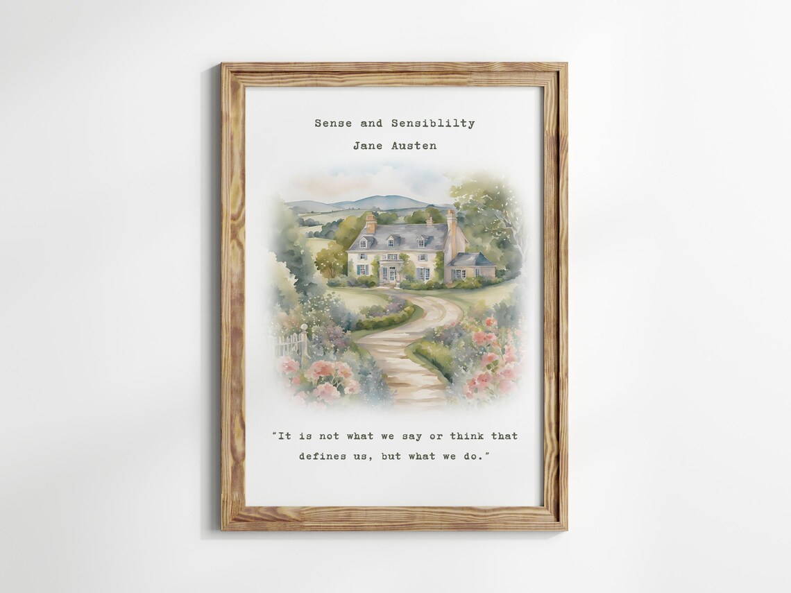 Jane Austen Literary Quote Art Print, Minimalist Decor - Image 3
