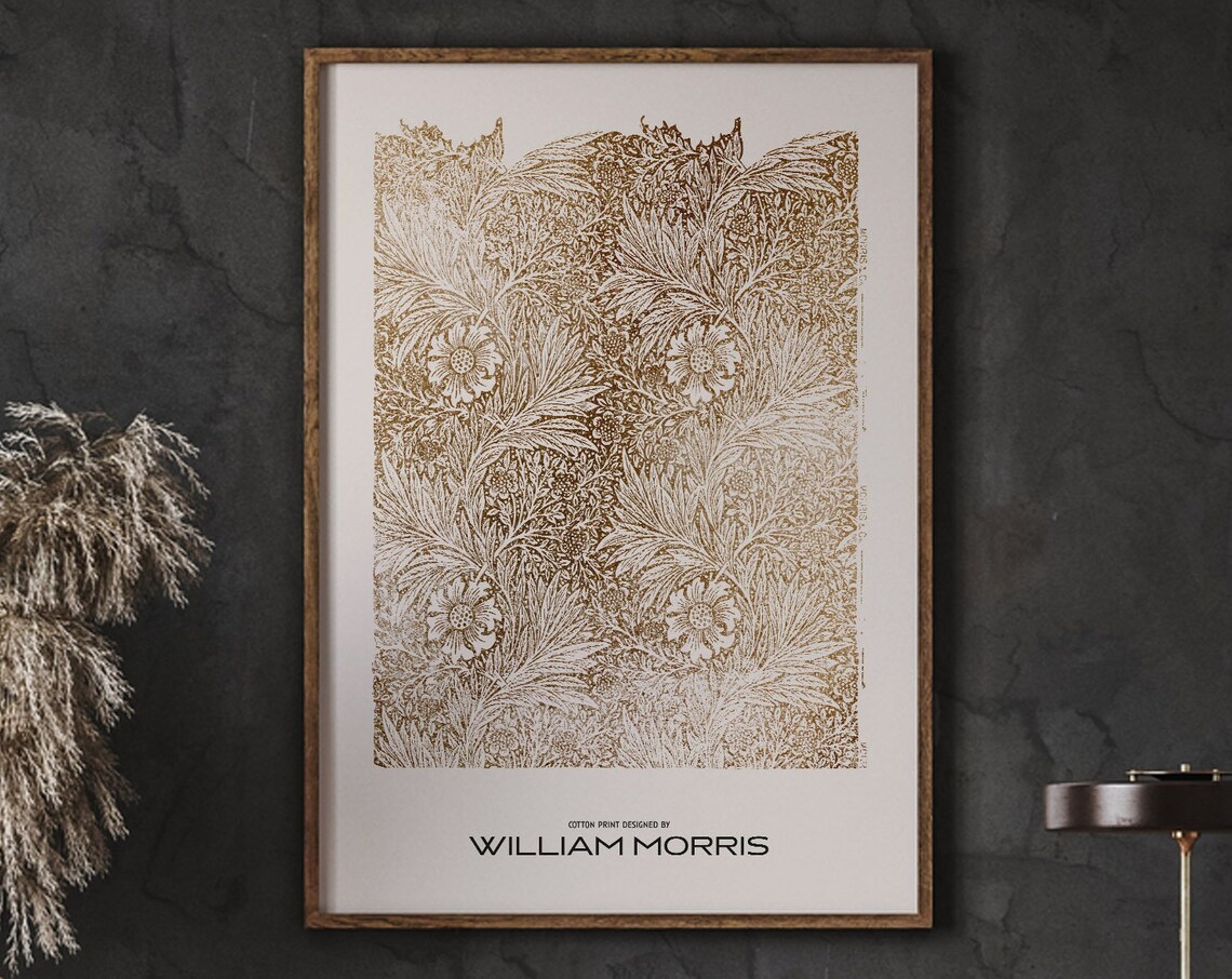 William Morris Flower Pattern Botanical Art Print