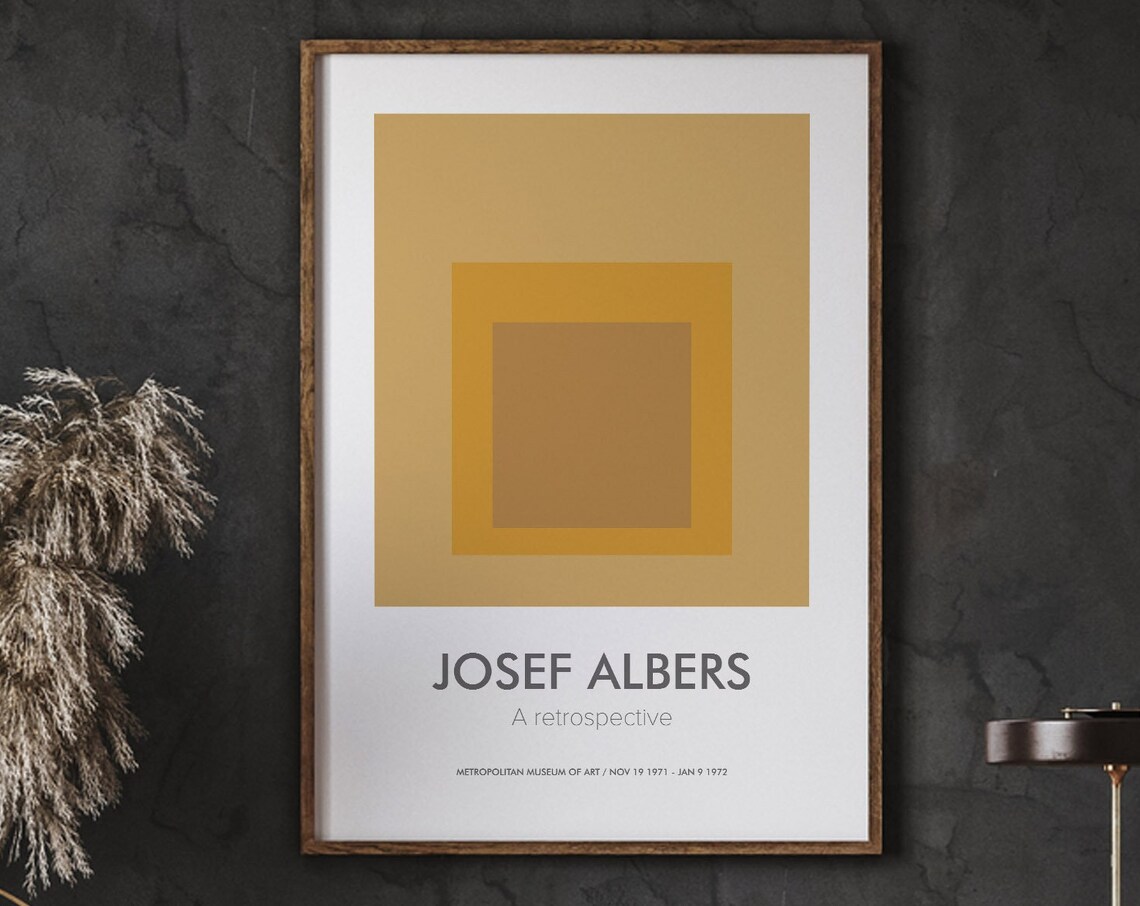 Josef Albers Homage to the Square Retrospective Museum Exhibition Poster