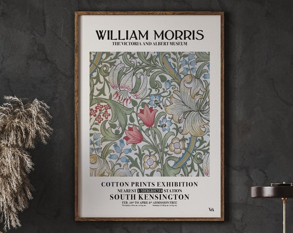 William Morris Floral Poster Home Decor Flower Pattern Art Nouveau Modern Gallery Wall Instant