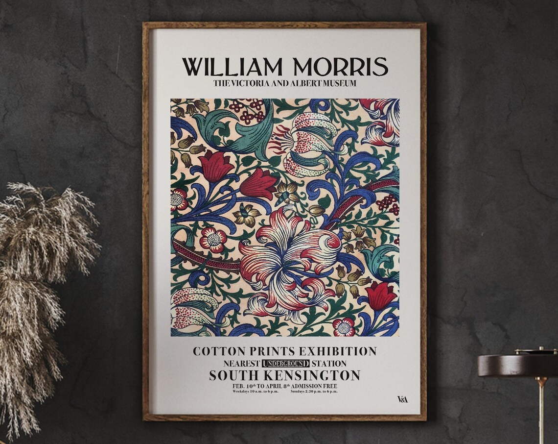 Morris Flower Pattern Art Nouveau Floral Art Print