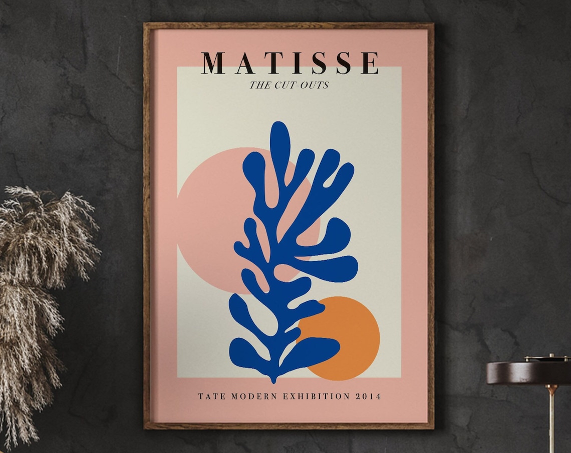 Matisse Inspired Cutout Abstract Art Poster