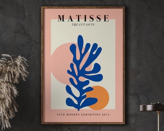 Matisse Inspired Cutout Abstract Art Poster