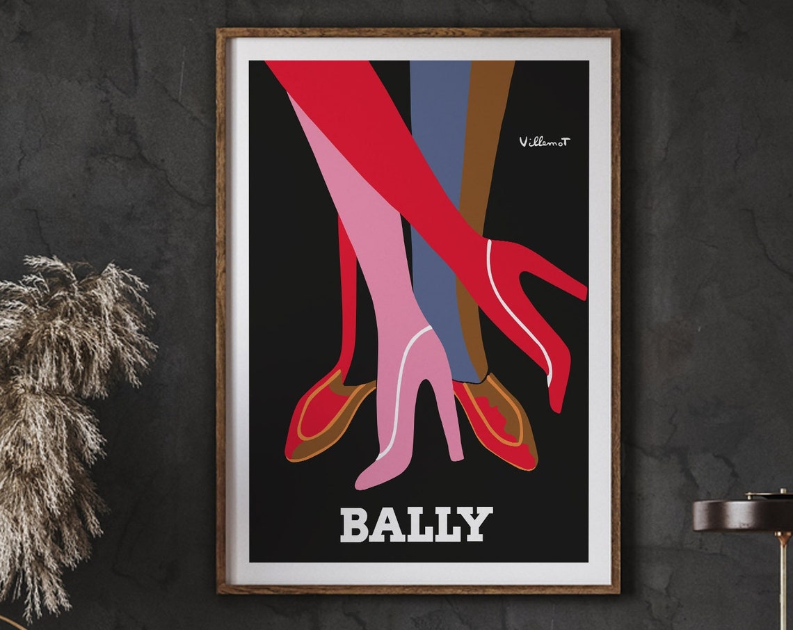 Vintage Bally Legs Woman Shoes Poster