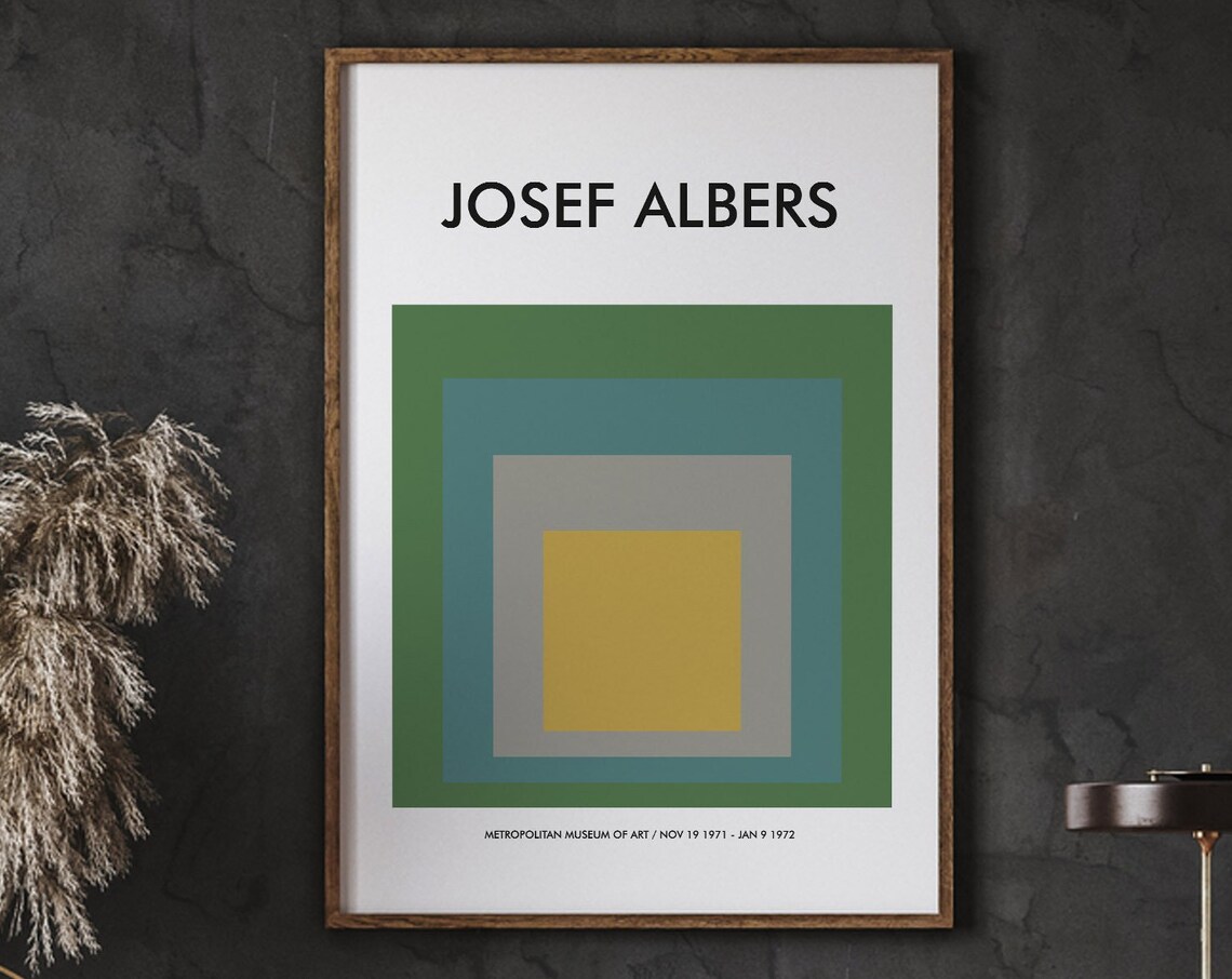 Albers Homage To The Square Series Poster, Abstract Art Print