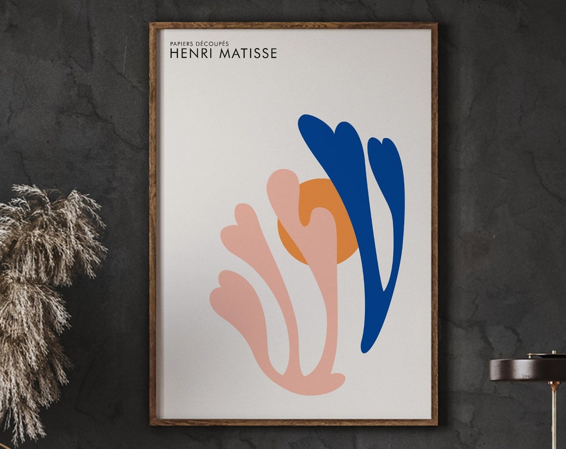 Henri Matisse Poster Moss Wall Art Blush And Blue Composition Ideal Office Gift Instant