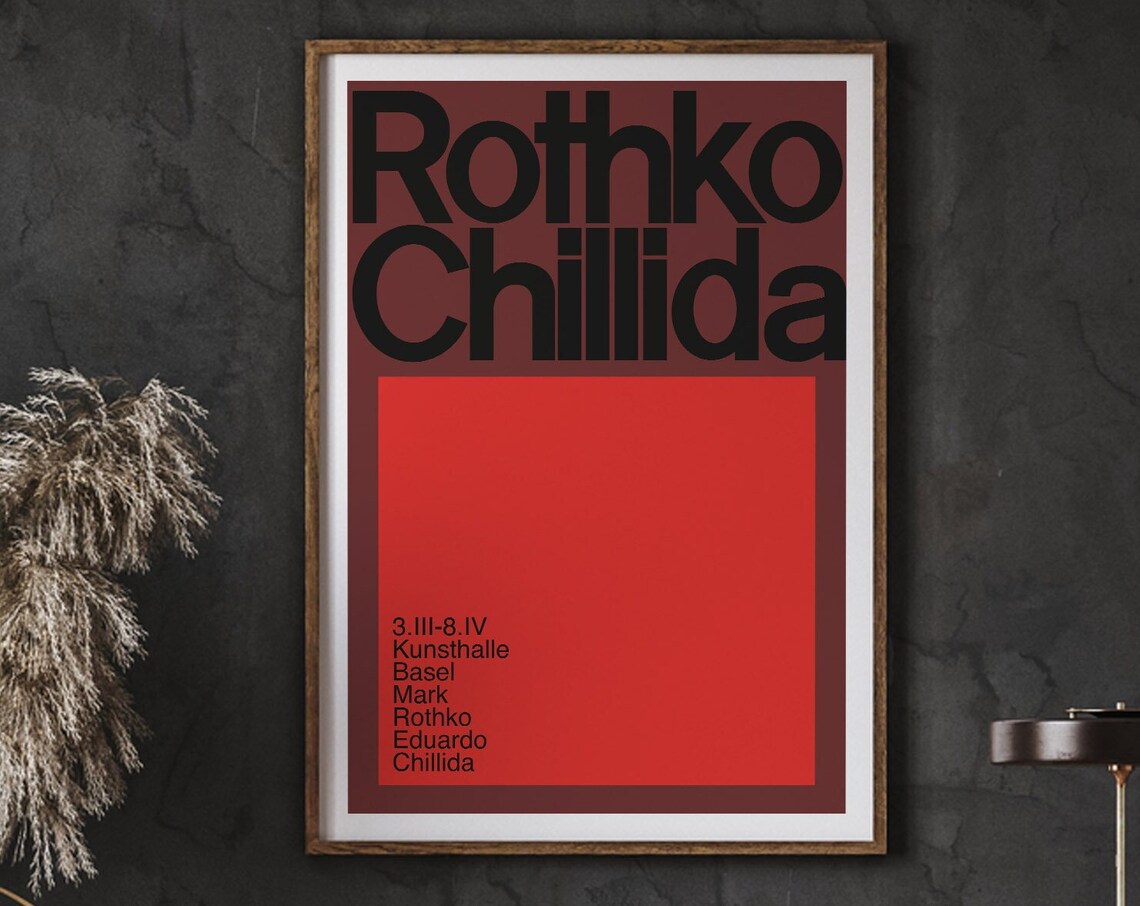 Rothko Style Mark Vintage Exhibition Poster