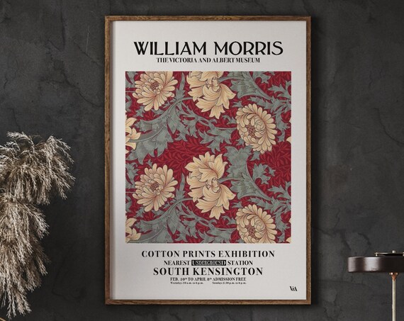 William Morris Chrysanthemum Bloom Exhibition Museum Art Poster