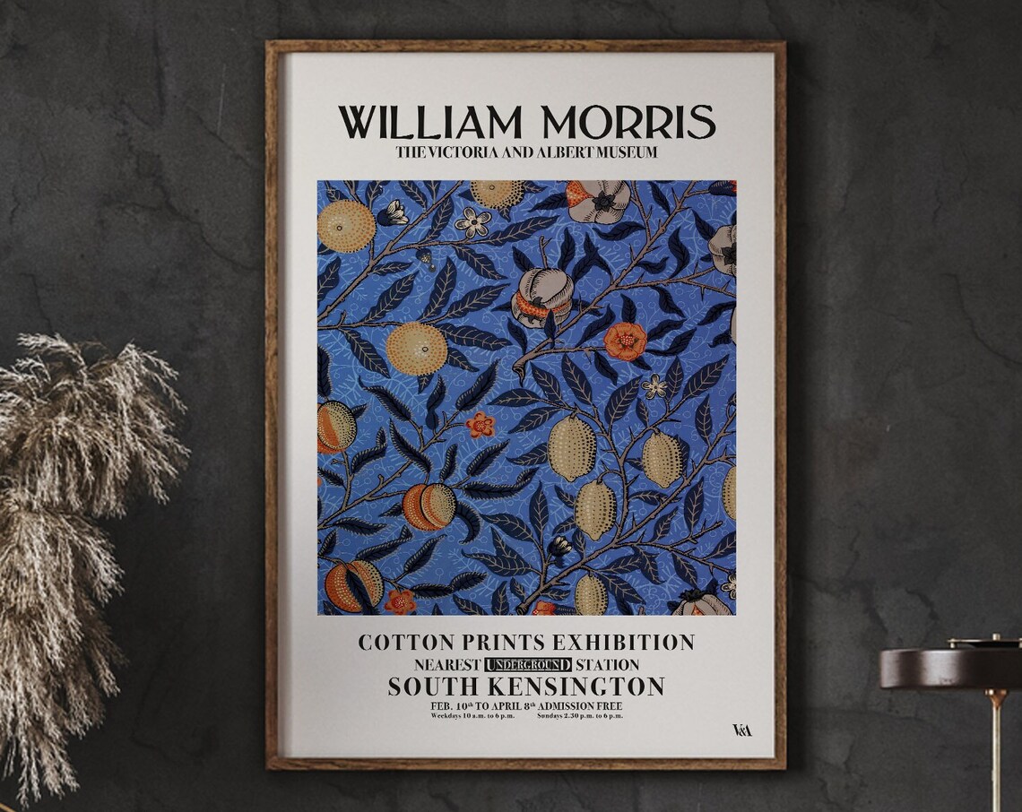 William Morris Citrus Fruit Blossom Exhibition Museum Art Poster