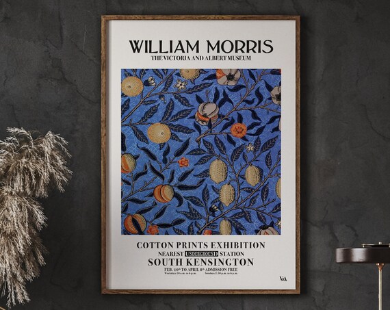 William Morris Citrus Fruit Blossom Exhibition Museum Art Poster