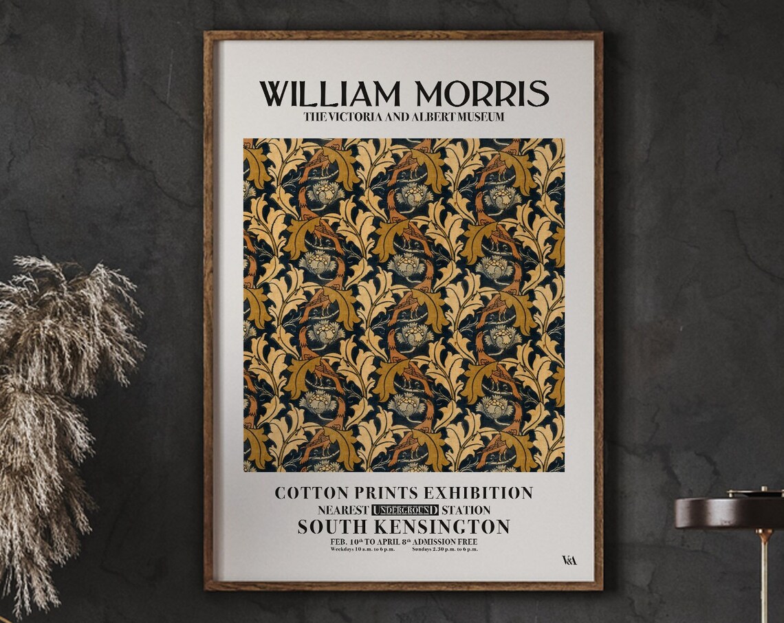 William Morris Centenary Exhibition Poster Print