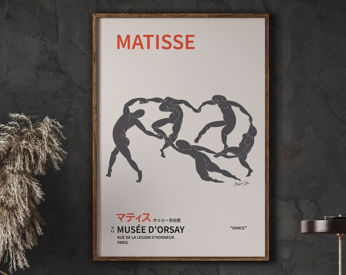 Henri Matisse Dance, Minimalist Line Art Poster