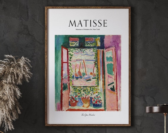 Henri Matisse Vintage Poster Print The Open Window Gallery Quality Prints Exhibition Art Instant