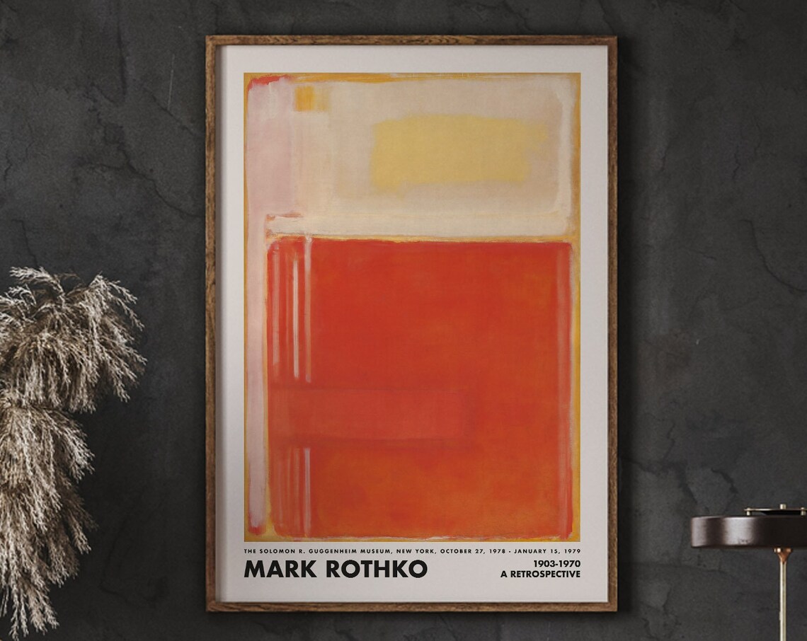 Mark Rothko Abstract Art Print, Mid Century Modern