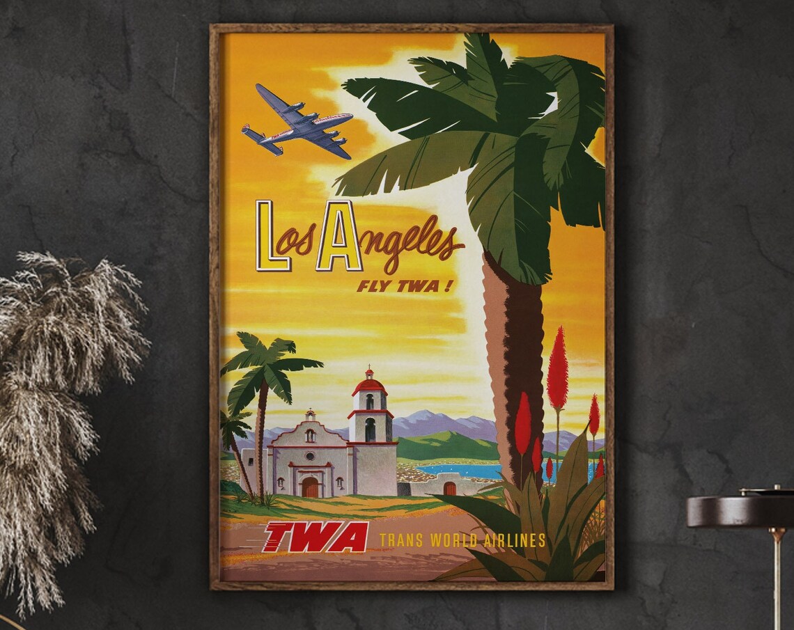 Los Angeles Vintage Travel Poster