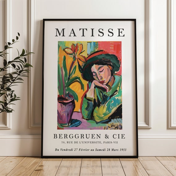 Henri Matisse Art Poster Exhibition Wall Colourful Vintage Fine Print Living Room Decor Watercolour Mid Century Modern