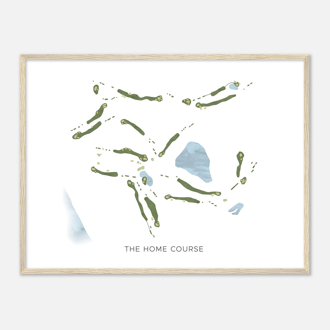 The Home Course Washington Modern Watercolor Map Golfer Gift Golf Wall Art Golf Poster Print Course Layout