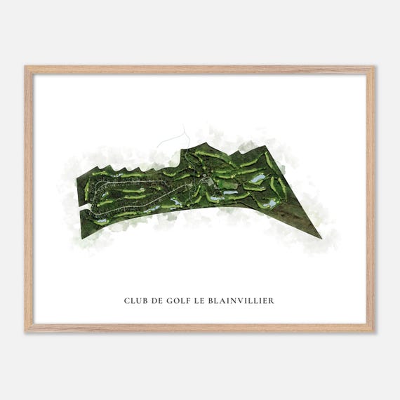 Club De Golf Le Blainvillier In Blainville Canada Classic Watercolor Map Golfer Gift Golf Wall Art Golf Poster Print