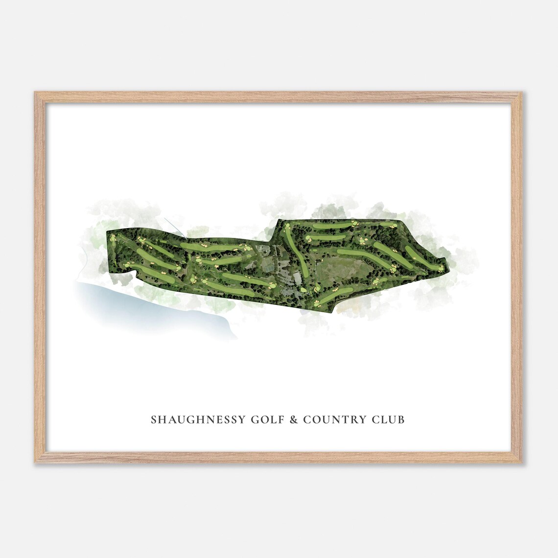 Shaughnessy Golf Country Club In Canada Watercolor Map