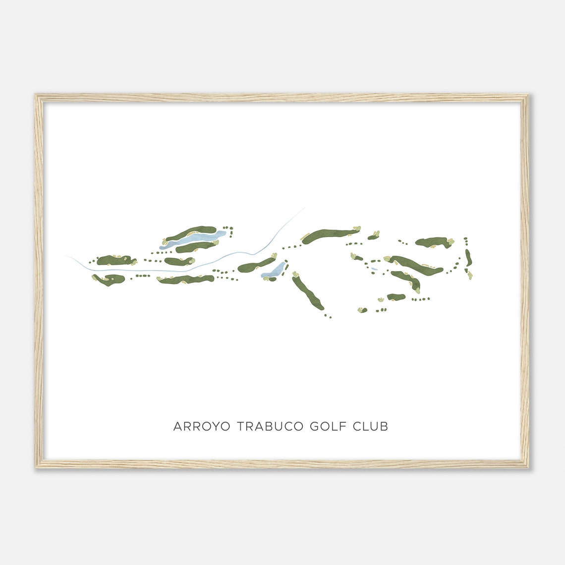 Arroyo Trabuco Golf Club Minimalist Golf Course Map Wall Art