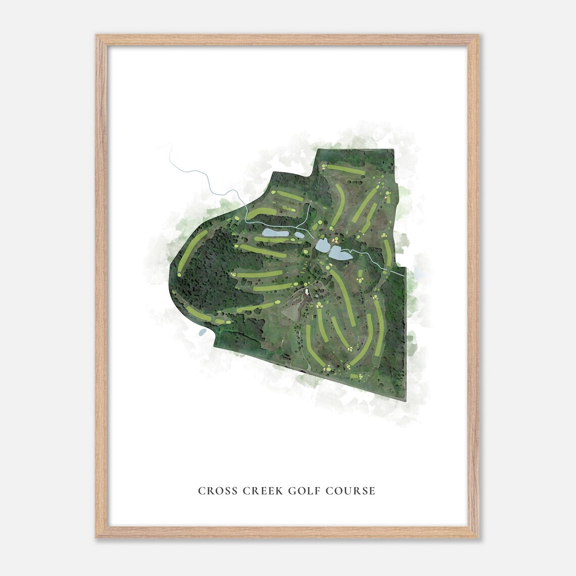 Cross Creek Golf Course Titusville PA Classic Watercolor Golf Poster - Image 2