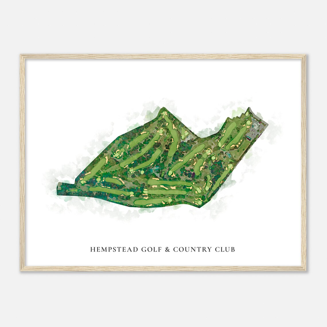 Hempstead Golf & Country Club New York Classic Aerial Map Poster - Image 2