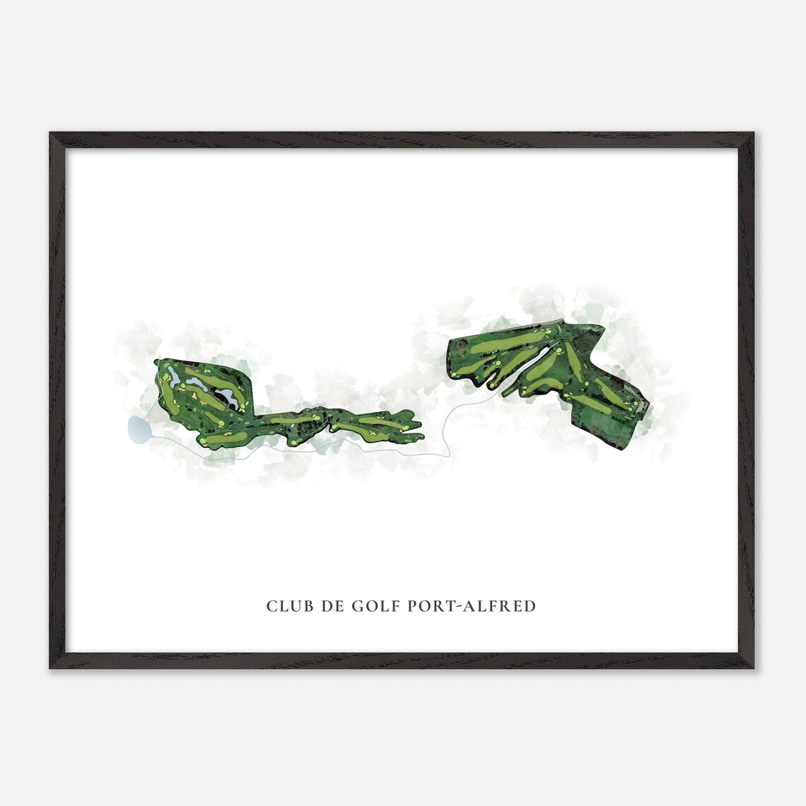 Club de Golf Port-Alfred Saguenay Canada Classic Watercolor Course Map Poster - Image 4