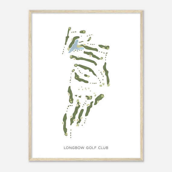 Longbow Golf Club Arizona Modern Watercolor Map Golfer Gift Golf Wall Art Golf Poster Print Course Layout