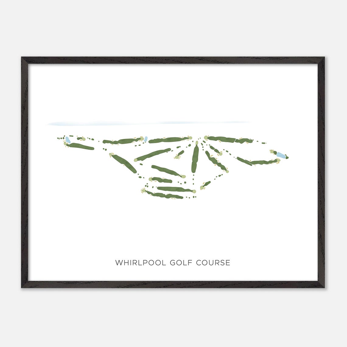 Whirlpool Golf Course Modern Minimalist Watercolor Layout Poster - Image 4