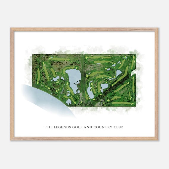 The Legends Golf And Country Club In Sherwood Park Canada Classic Watercolor Map Golfer Gift Golf Wall Art Golf Poster Print
