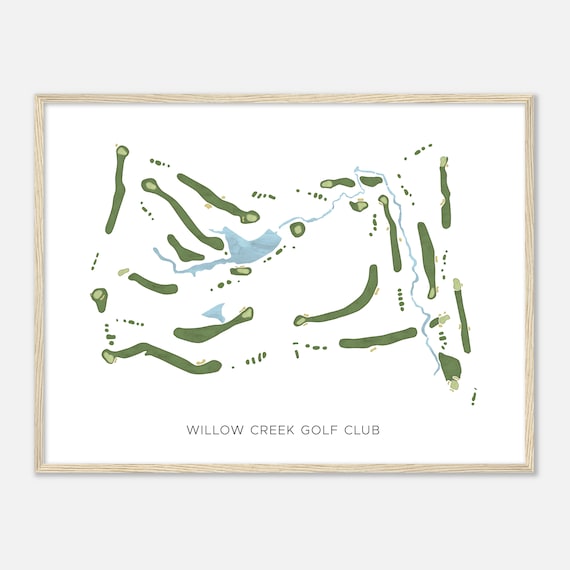 Willow Creek Golf Club Tennessee Modern Watercolor Golf Poster