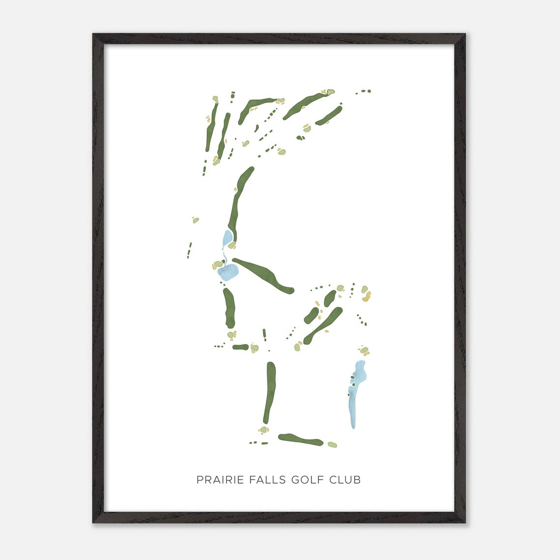 Prairie Falls Golf Club Idaho Minimalist Golf Course Map Poster - Image 3