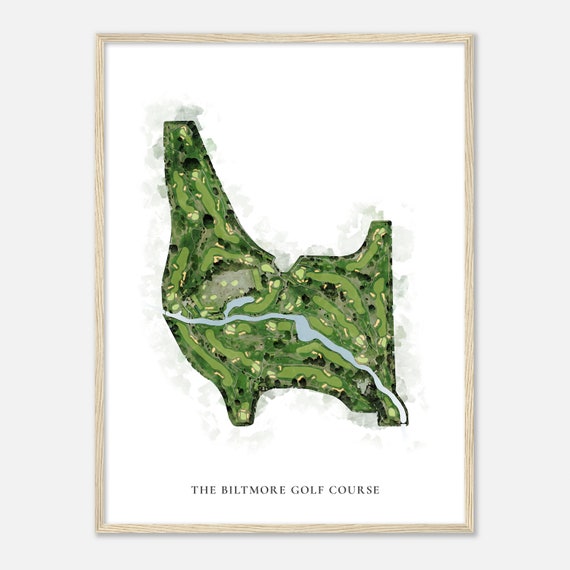 The Biltmore Golf Course Florida Classic Watercolor Map Golfer Gift Golf Wall Art Golf Poster Print Course Layout