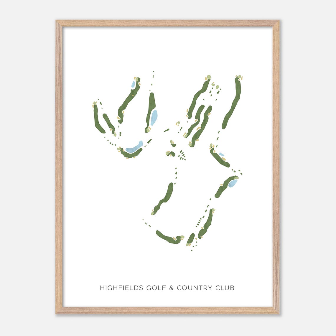 Highfields Golf & Country Club Massachusetts Modern Map Poster - Image 6