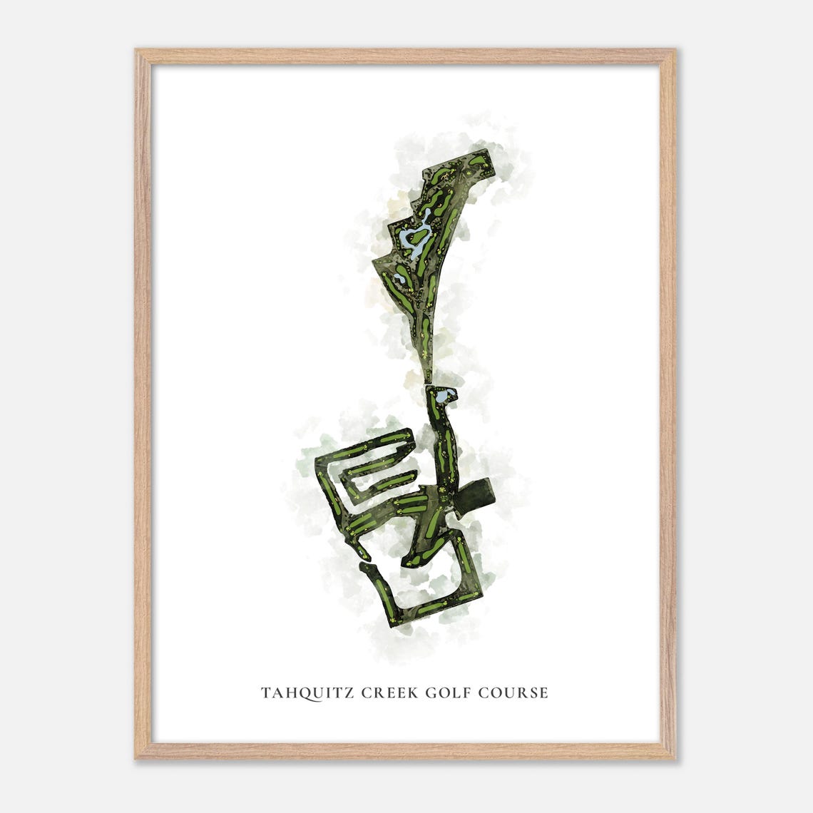 Tahquitz Creek Golf Course Palm Springs CA Classic Golf Map Poster - Image 2