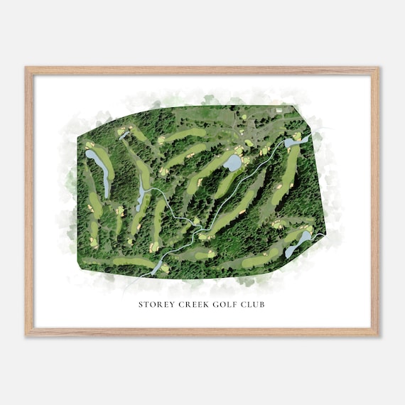Storey Creek Golf Club Canada Classic Watercolor Golf Map Poster