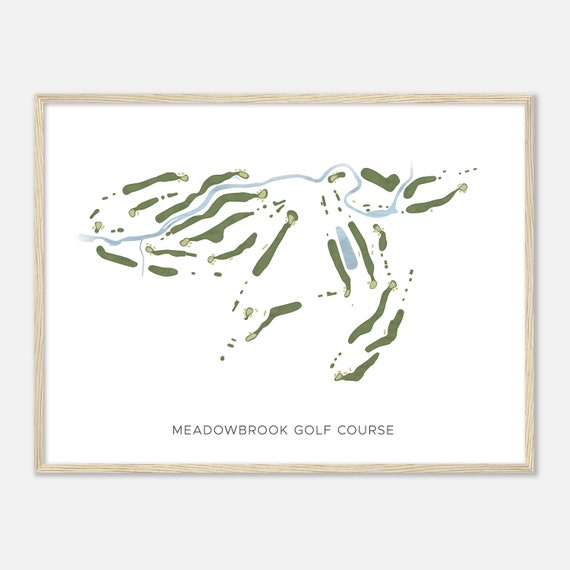 Meadowbrook Golf Course South Dakota Modern Watercolor Map Golfer Gift Golf Wall Art Golf Poster Print Course Layout