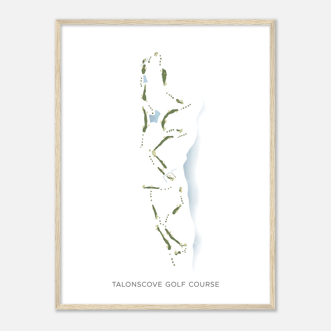 Talonscove Golf Course Utah Modern Minimalist Course Map Art Poster - Image 2