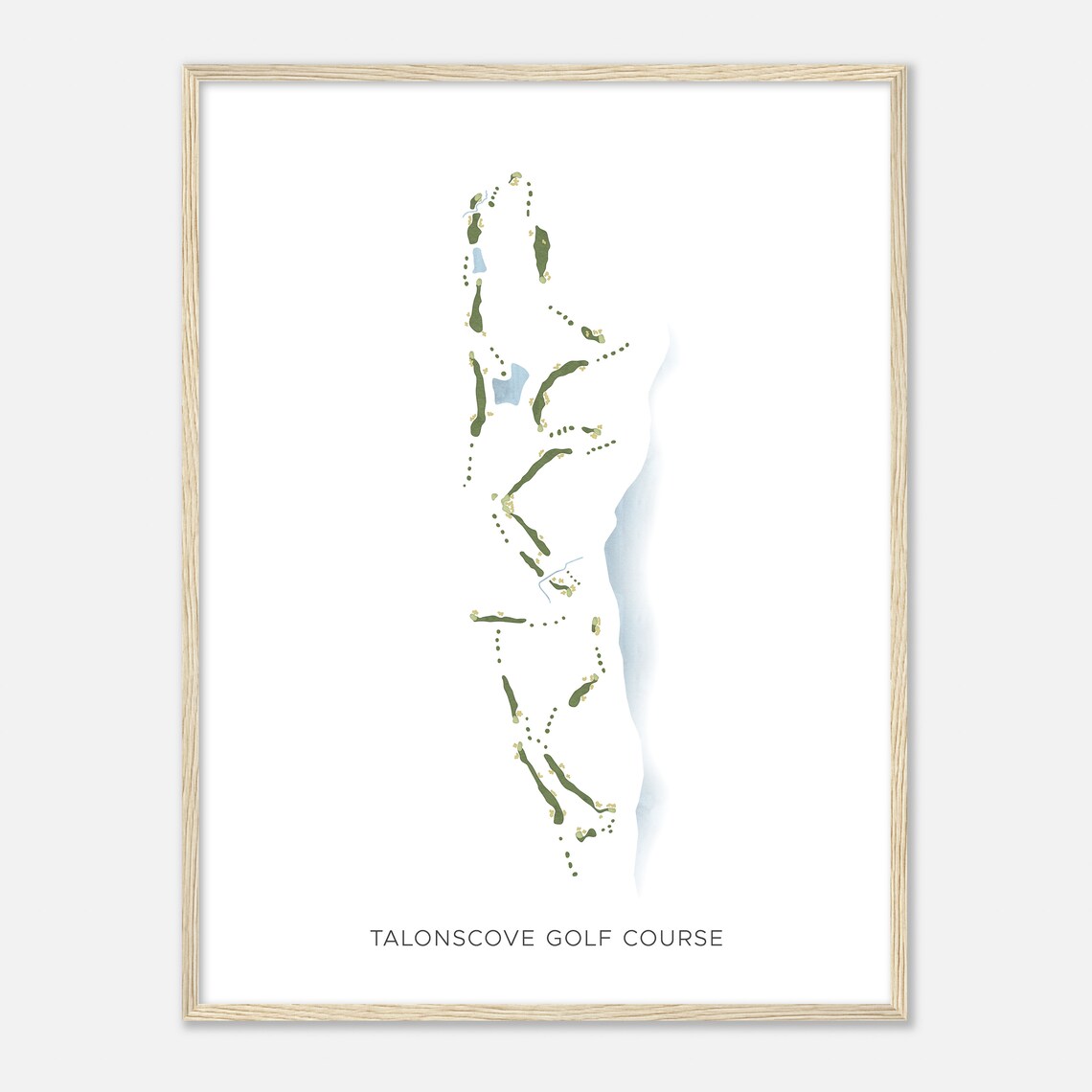 Talonscove Golf Course Utah Modern Watercolor Map Golfer Gift Golf Wall Art Golf Poster Print Course Layout - Image 2