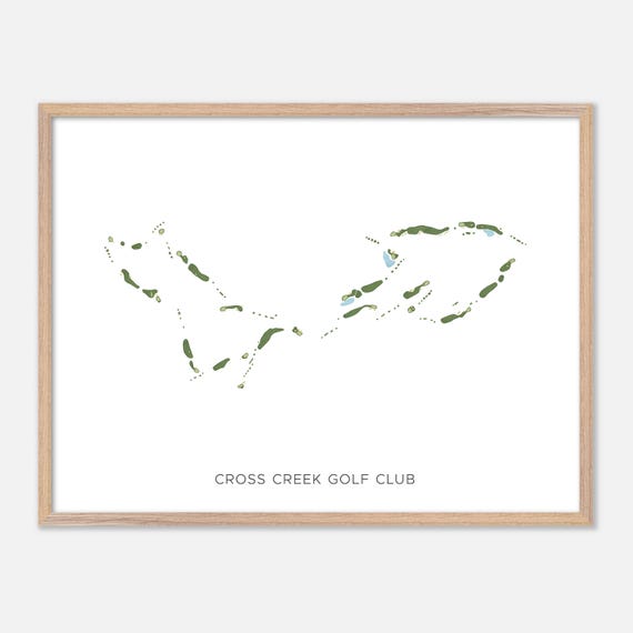 Cross Creek Golf Club In Temecula California Modern Watercolor Map Golfer Gift Golf Wall Art Golf Poster Print Course Layout