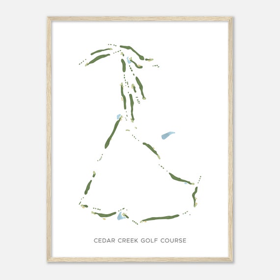 Cedar Creek Golf Course Texas Modern Watercolor Map Golfer Gift Golf Wall Art Golf Poster Print Course Layout