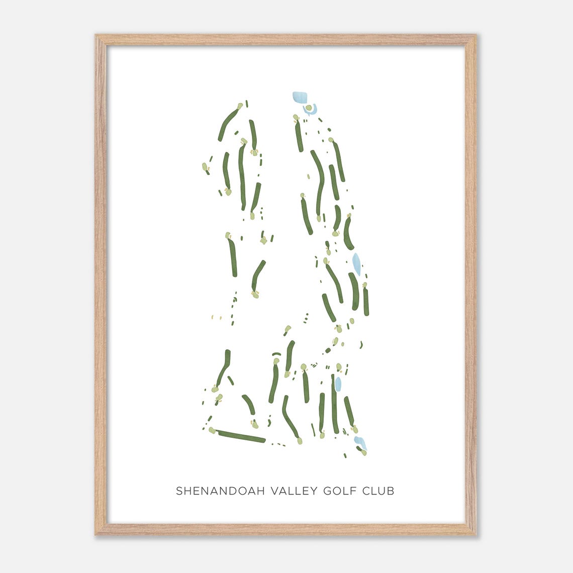 Shenandoah Valley Golf Club Virginia Modern Watercolor Map Poster - Image 2