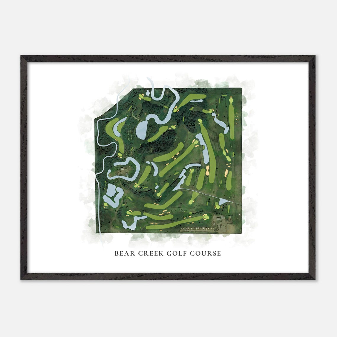 Bear Creek Golf Course Canada Classic Watercolor Golf Map Poster - Image 4