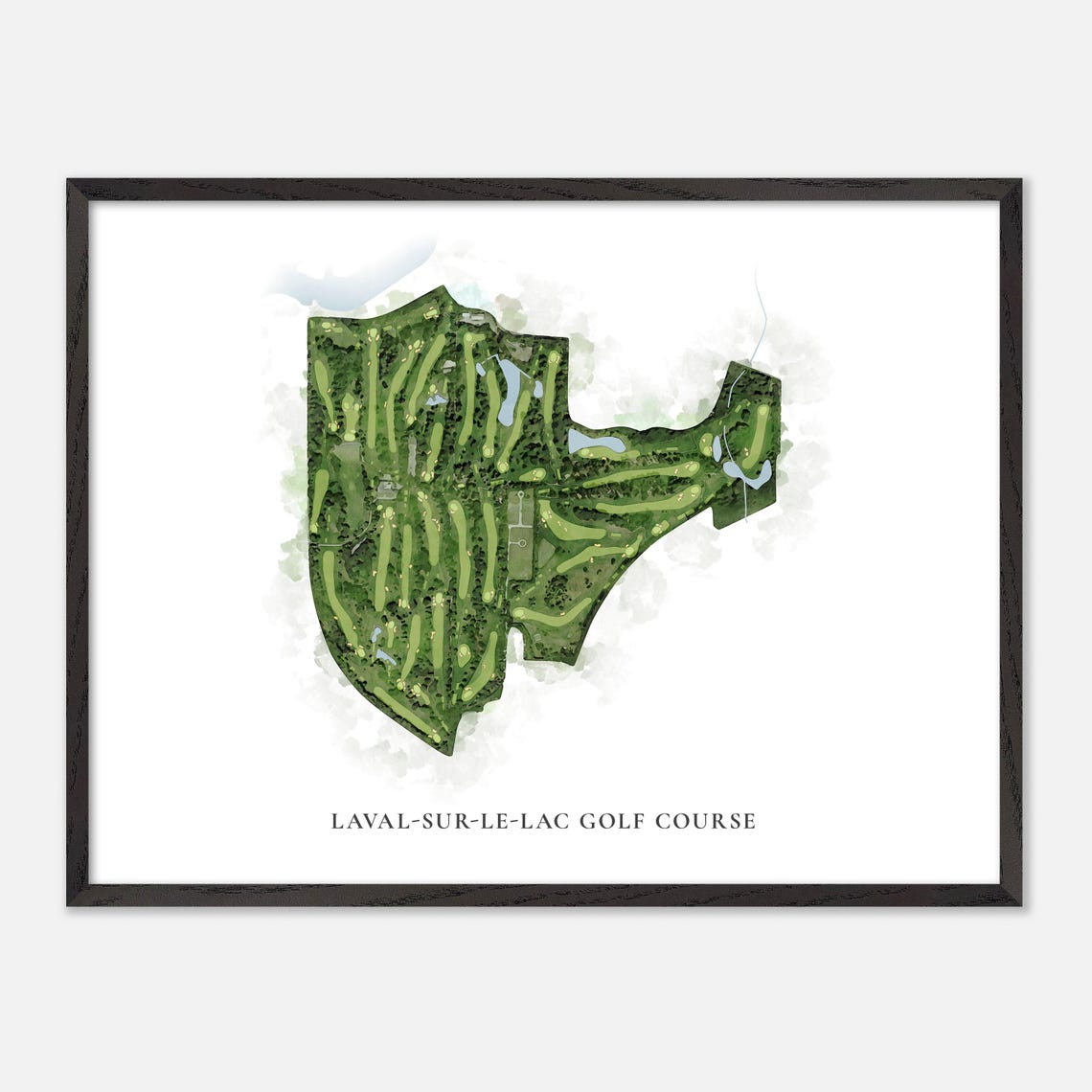 Laval-sur-le-Lac Golf Course Canada Classic Watercolor Golf Map Poster - Image 4