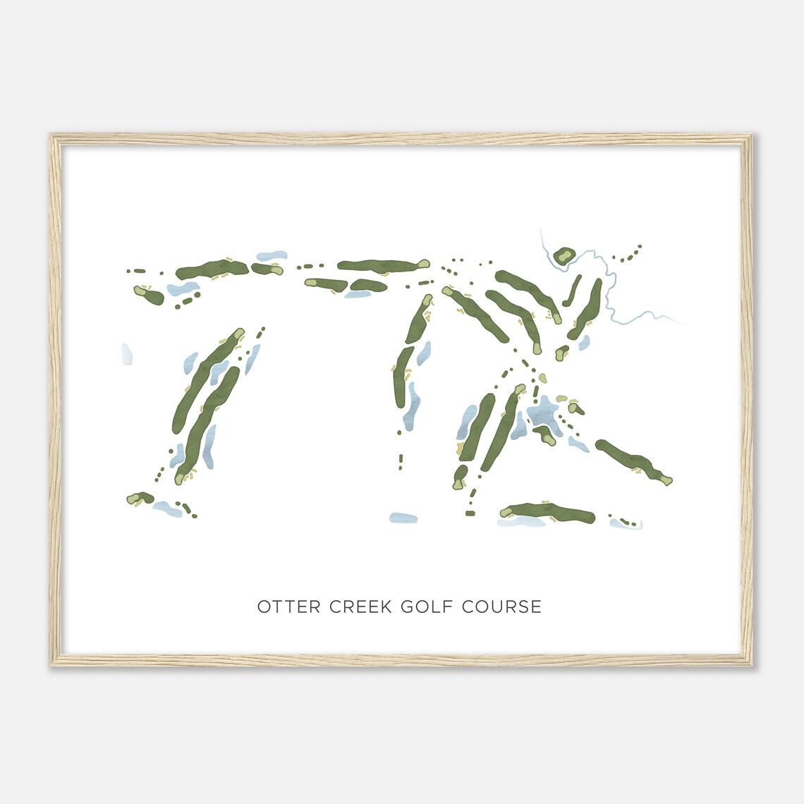 Otter Creek Golf Course Iowa Modern Watercolor Map Golfer Gift Golf Wall Art Golf Poster Print Course Layout - Image 2