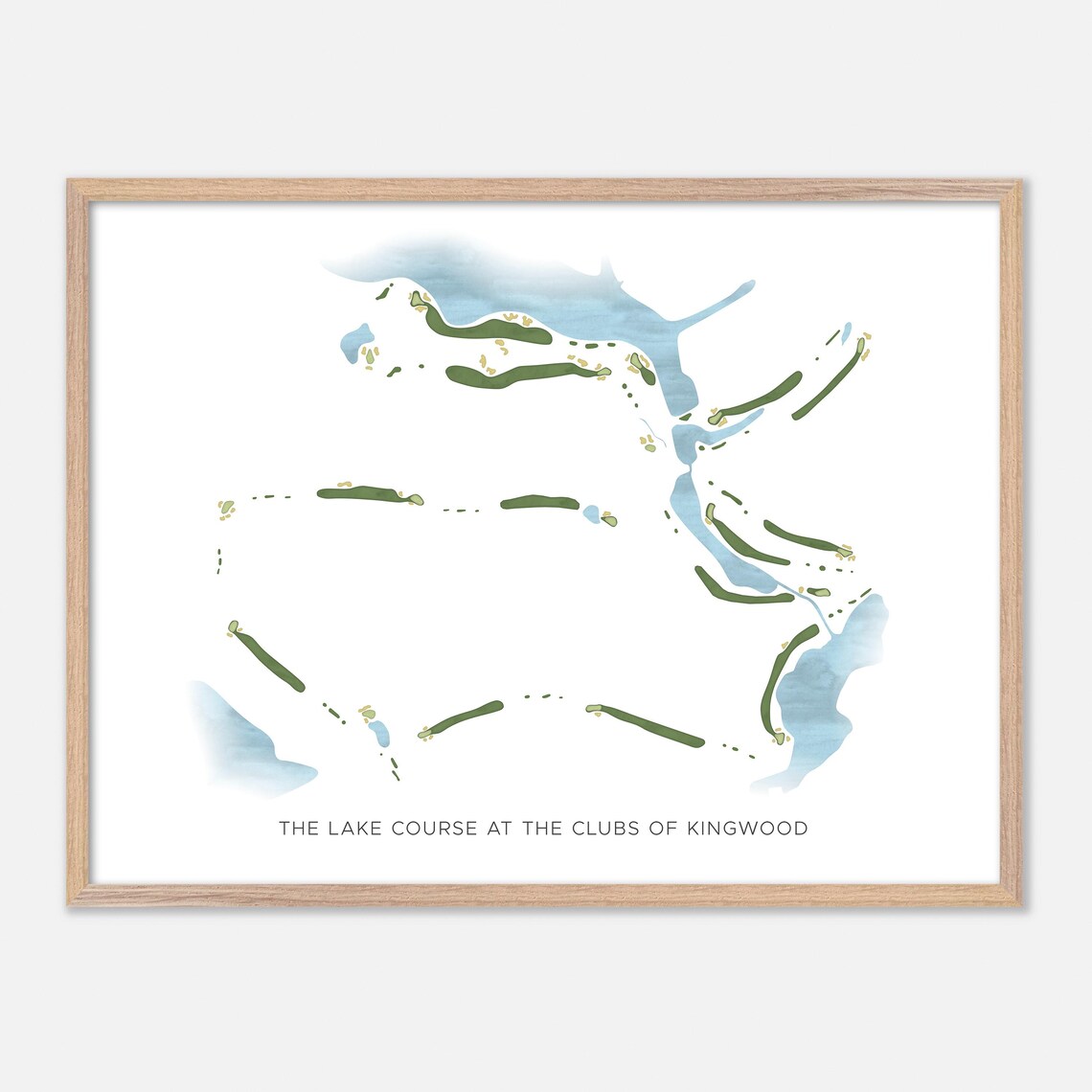 Lake Course Clubs of Kingwood Watercolor Lakeside Fairway Poster