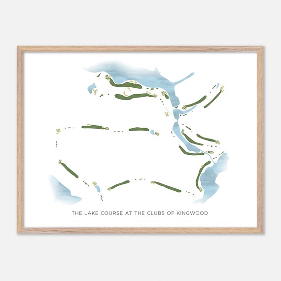Lake Course Clubs of Kingwood Watercolor Lakeside Fairway Poster